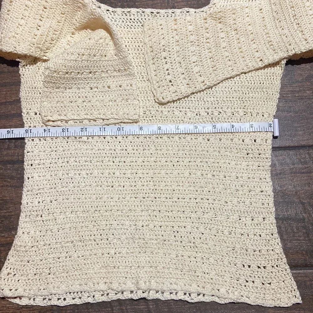VTG,Handmade Crochet 🧶 Blouse Size XS